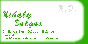 mihaly dolgos business card